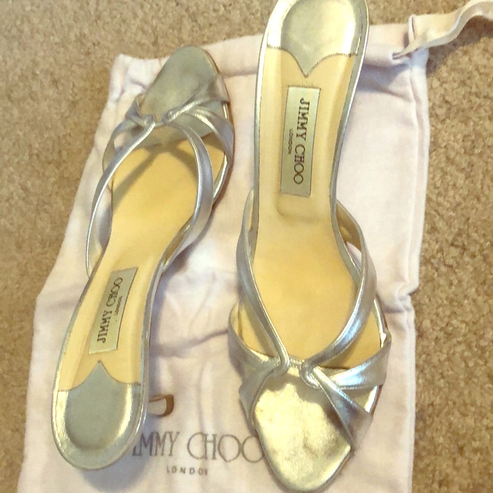 Jimmy Choo 42 (Size 10) high heels (silver)